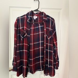 Plaid pregnancy shirt